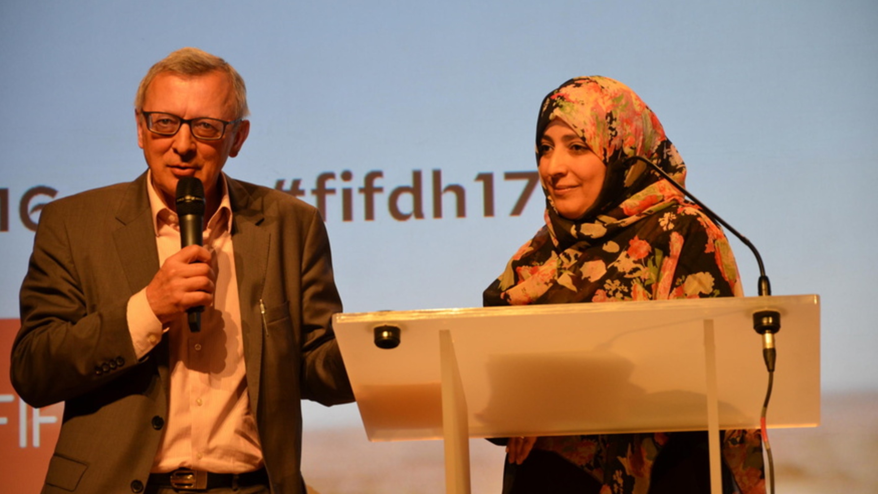 حوار الناشطة الحائزة على جائزة نوبل للسلام توكل كرمان مع وكالة انباء سويس انفو السويسرية